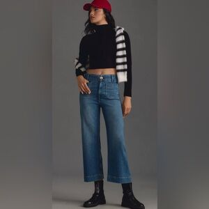 NEW WITH TAGS THE COLETTE CROPPED HIGH-RISE WIDE-LEG JEANS BY MAEVE